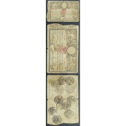 APÓLICE REAL ERÁRIO - 20$000 REIS 1798 - DATA IMPRESSA - COM CARIMBO DE D.PEDRO IV 1826 ( CIRCULADA )