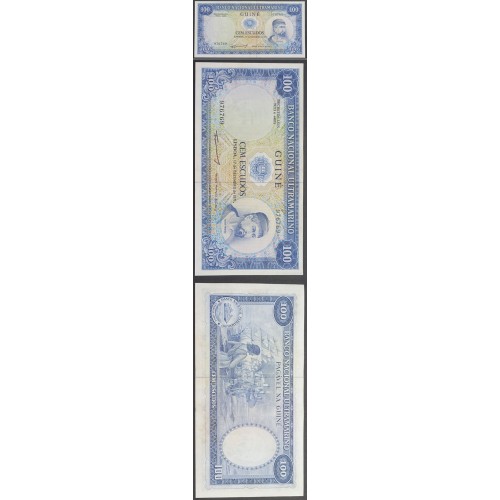 NOTA DE 100 ESCUDOS 1971 (NÃO CIRCULADA ) "100$00 1971 NUNO TRISTÃO - BANCO NACIONAL ULTRAMARINO (17/12/1971) - GUINÉ