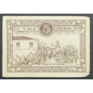 CÉDULA CÂMARA MUNICIPAL DE CUBA - VALE 5 CENTAVOS (CIRCULADA )