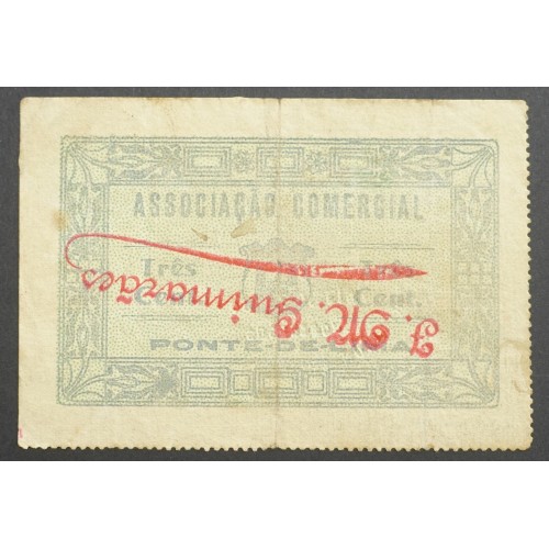 CÉDULA ASSOCIAÇÃO COMERCIAL DE PONTE DE LIMA - VALE 3 CENTAVOS ( POUCO CIRCULADA )