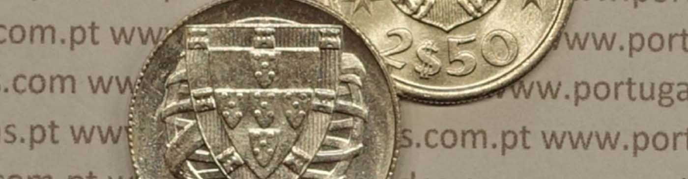 Moedas de 2$50 Escudos da República Portuguesa