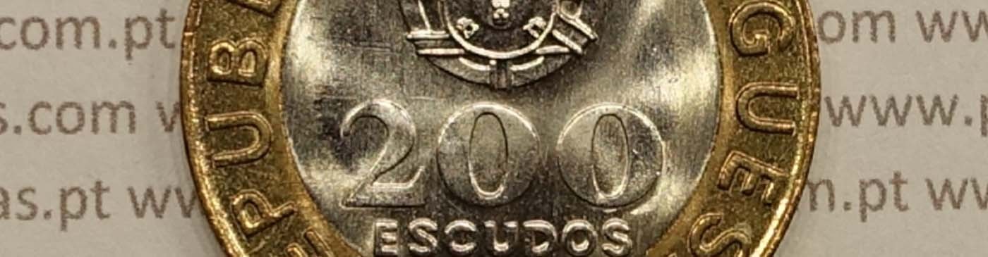 Moedas de 200 Escudos Bimetálicas da República Portuguesa