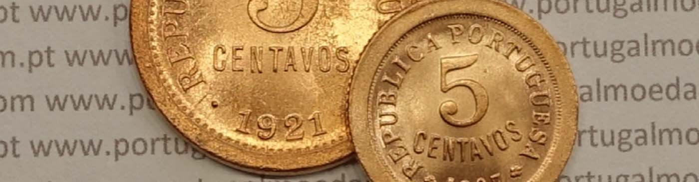 5 Centavos Coins – Portuguese Republic Issues