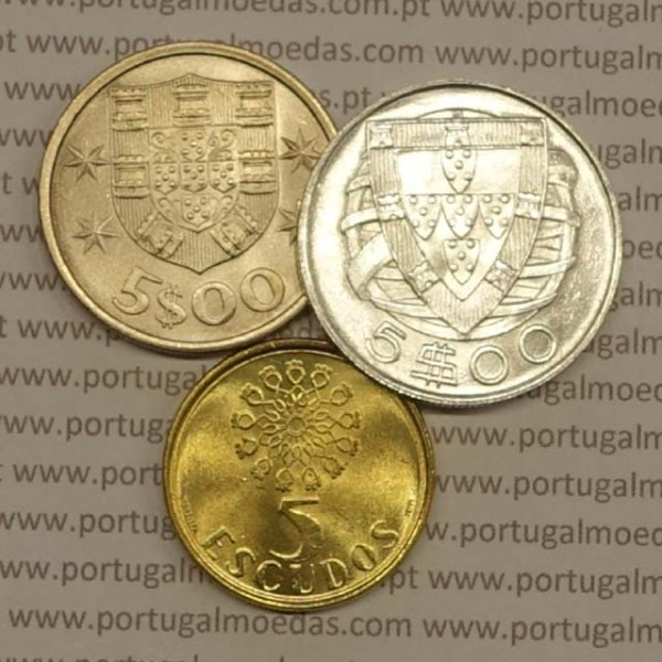 Moedas de 5 Escudos 5$00
