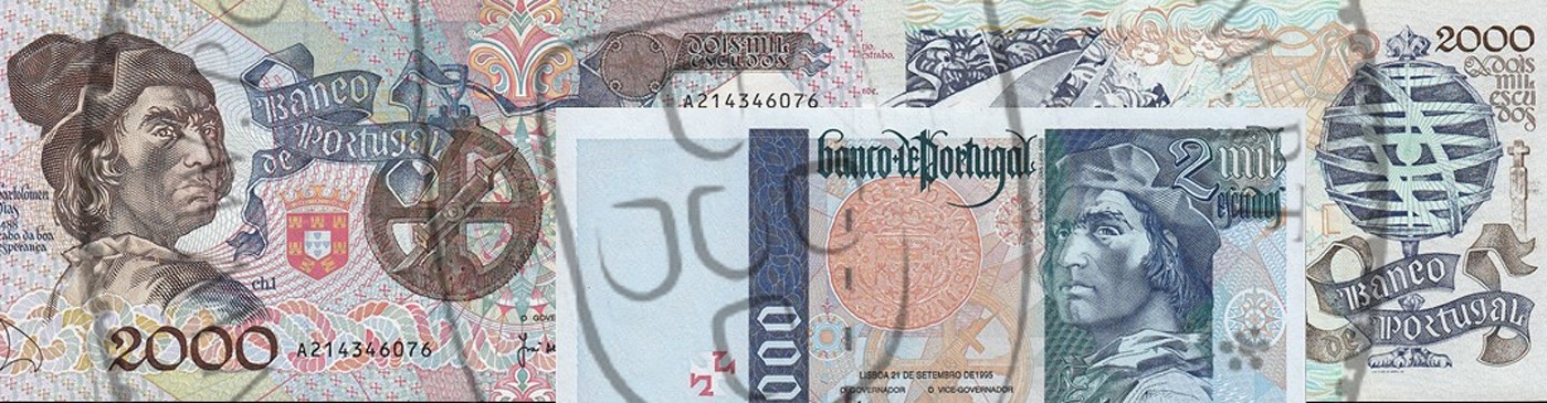 Notas de Portugal 2.000$00 – Nota de 2.000 Escudos do Banco de Portugal