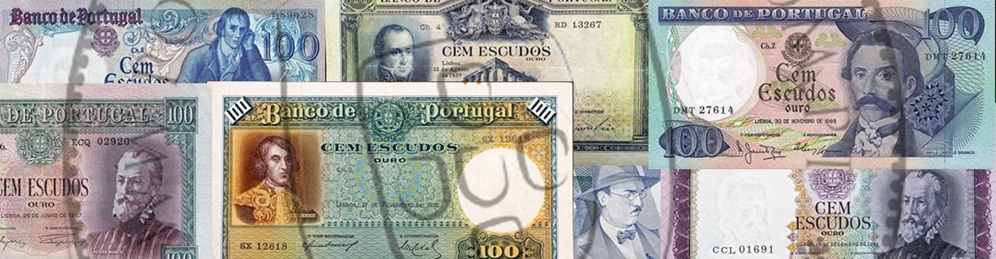 Notas de Portugal 100$00 – Nota de 100 Escudos do Banco de Portugal