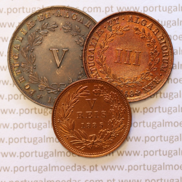 3 Réis and 5 Réis Coins of King Luís I (1861‑1889)
