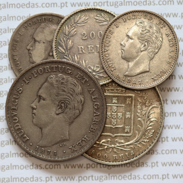 200 Réis and 500 Réis Coins of King Luís I (1861‑1889)