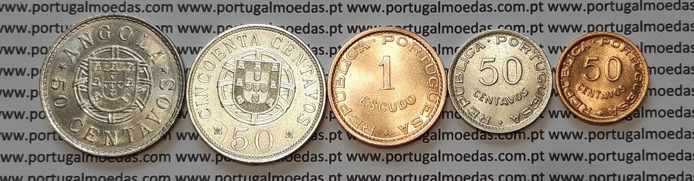 Angola – Moedas 50 centavos a 1 escudo – Numismática Colonial