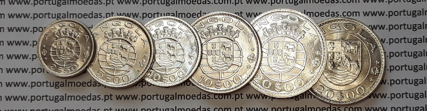 Angola – 2$50 to 20$00 Escudos Coins – Colonial Numismatics