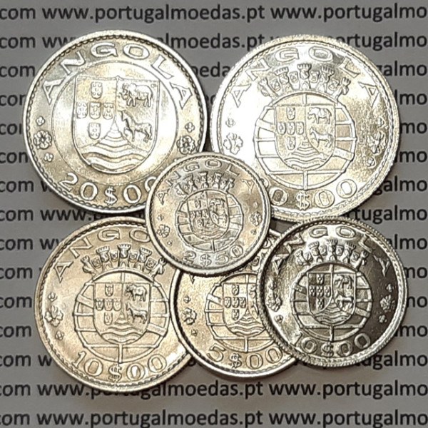 Angola – 2$50 to 20$00 Escudos Coins