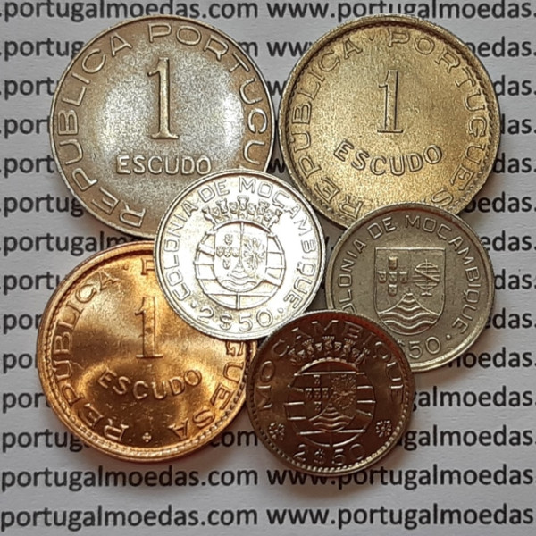 Mozambique – 1$00 to 2$50 Escudos Coins