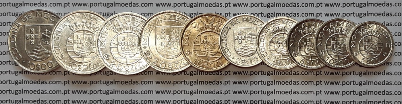 Mozambique – 5$00 to 20$00 Escudos