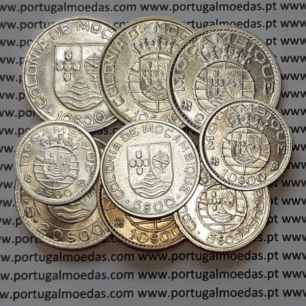 Mozambique – 5$00 to 20$00 Escudos Coins