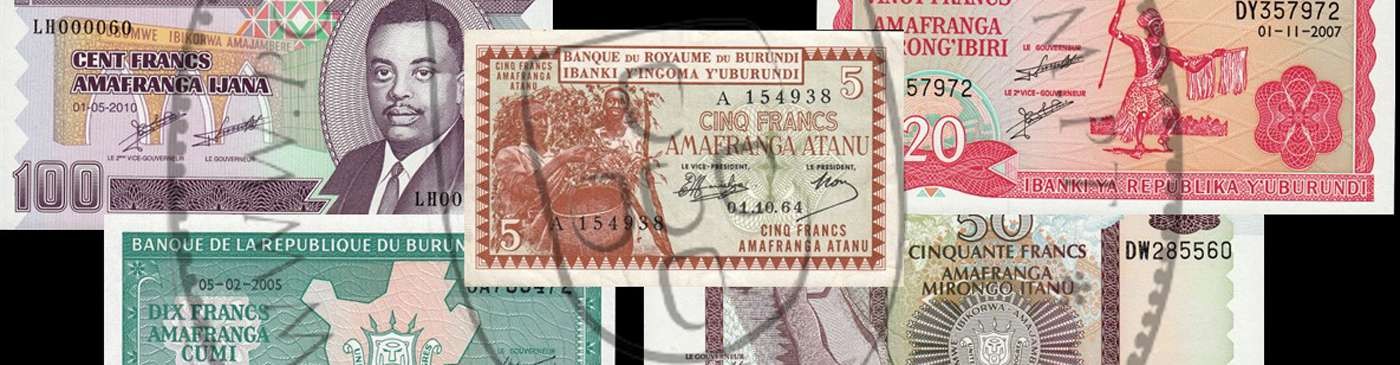 Notas do Burundi – Papel‑Moeda Burundês, Franco e Séries Modernas